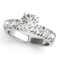 Single Row French Cut Engagement Ring