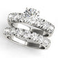Single Row French Cut Engagement Ring