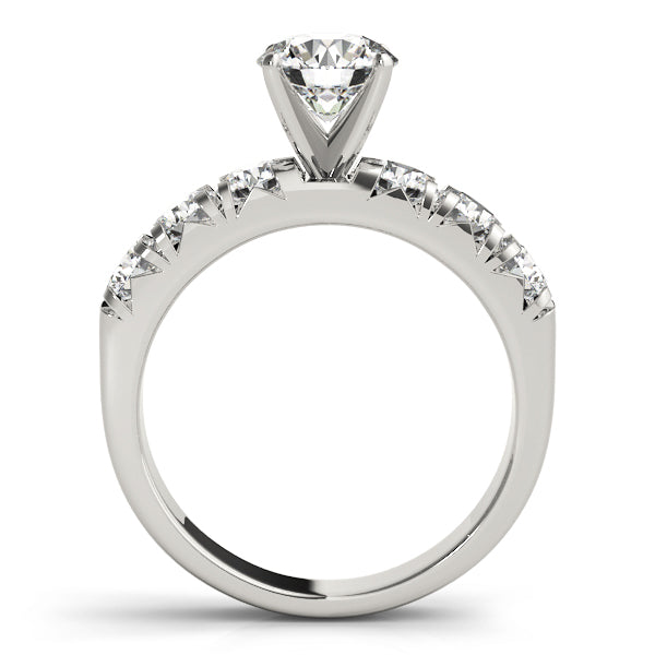 Single Row French Cut Engagement Ring