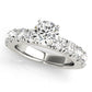 Single Row Prong Set Engagement Rings