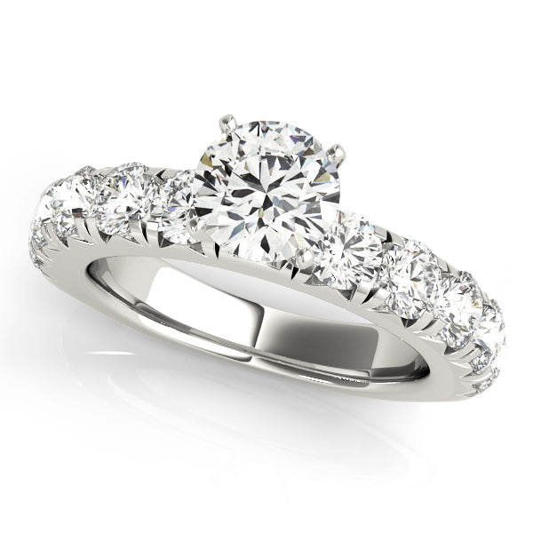 Single Row Prong Set Engagement Rings