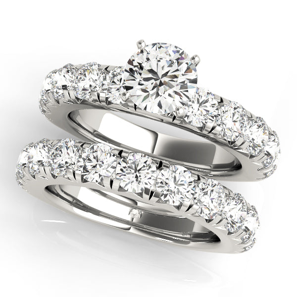 Single Row Prong Set Engagement Rings