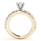 Single Row Prong Set Engagement Rings