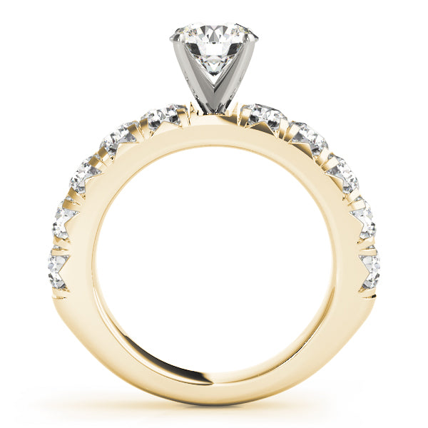 Single Row Prong Set Engagement Rings