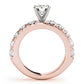 Single Row Prong Set Engagement Rings