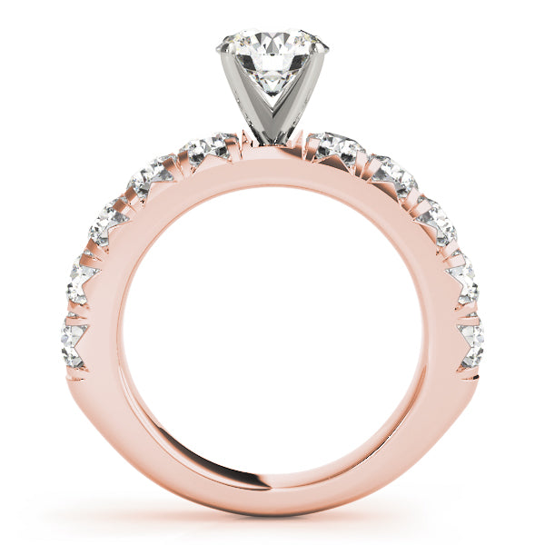 Single Row Prong Set Engagement Rings
