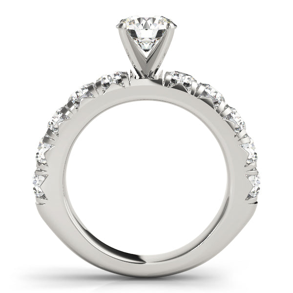 Single Row Prong Set Engagement Rings