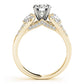 3-Stone Split Shank Hidden Halo Engagement Ring