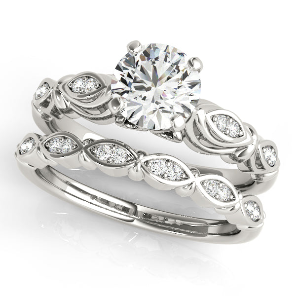 Antique Style Marquise Shape Engagement Ring