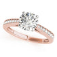 Single Row Graduating Milgrain Engagement Ring