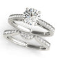 Single Row Graduating Milgrain Engagement Ring