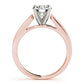 Single Row Graduating Milgrain Engagement Ring