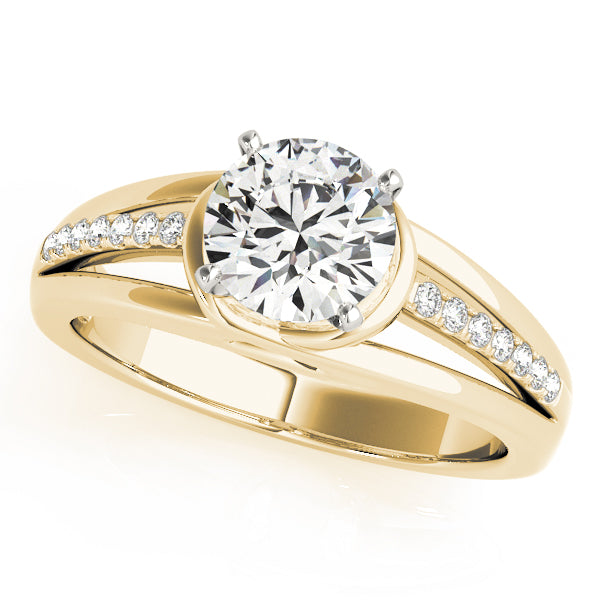 Single Row Prong Engagement Ring
