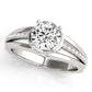 Single Row Prong Engagement Ring