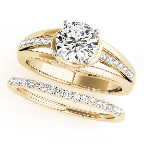Single Row Prong Engagement Ring