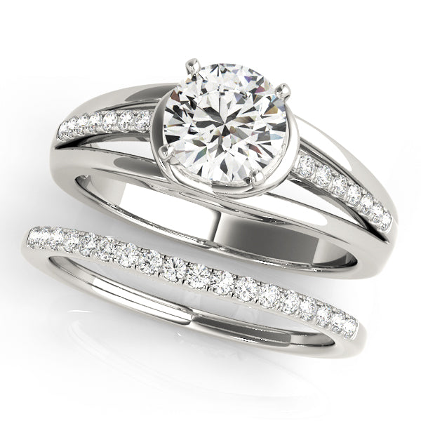 Single Row Prong Engagement Ring