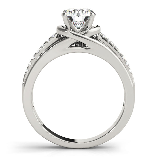 Single Row Prong Engagement Ring