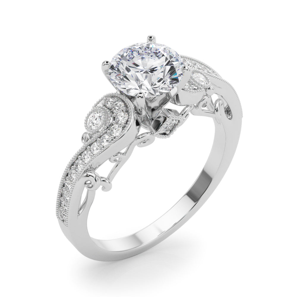 Vintage Inspired Swirling Engagement Ring