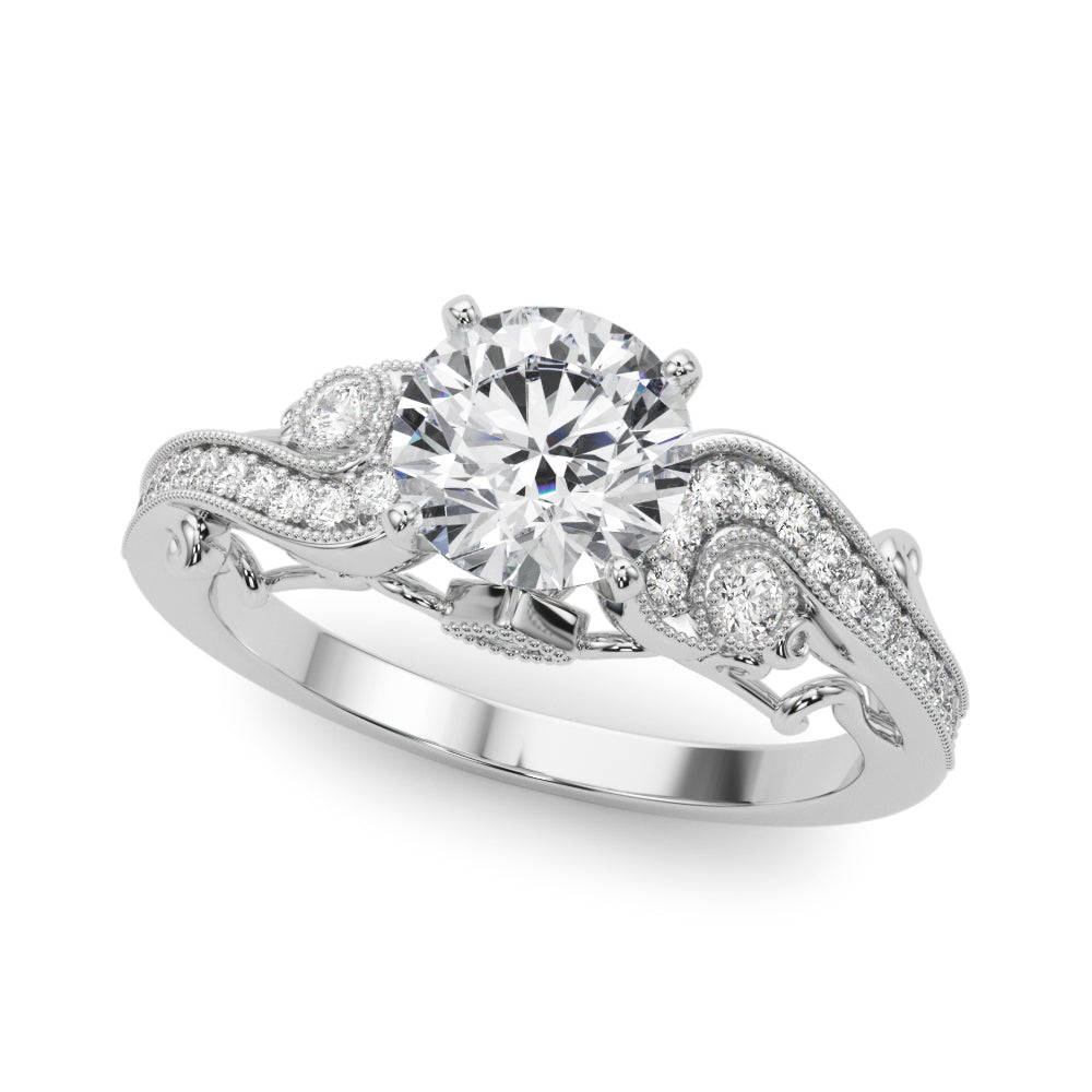 Vintage Inspired Swirling Engagement Ring