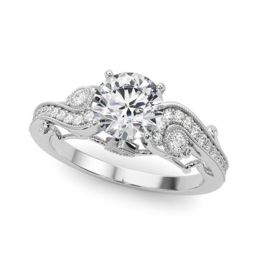 Vintage Inspired Swirling Engagement Ring
