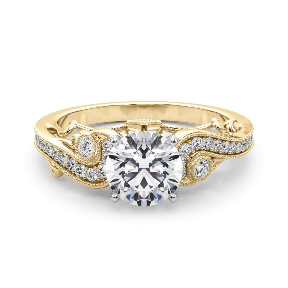Vintage Inspired Swirling Engagement Ring