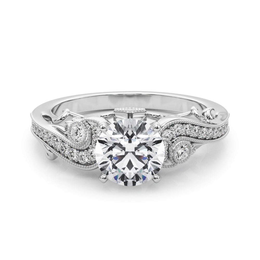 Vintage Inspired Swirling Engagement Ring