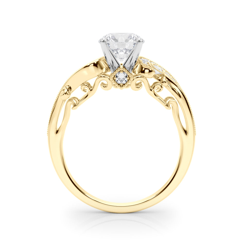 Vintage Inspired Swirling Engagement Ring