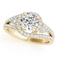Bypass Halo Split Shank Engagement Ring
