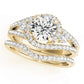 Bypass Halo Split Shank Engagement Ring