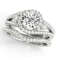Bypass Halo Split Shank Engagement Ring