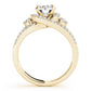 Bypass Halo Split Shank Engagement Ring