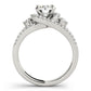 Bypass Halo Split Shank Engagement Ring