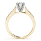 Single Row Split Prong Cathedral Engagement Ring
