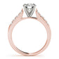 Single Row Split Prong Cathedral Engagement Ring