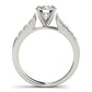 Single Row Split Prong Cathedral Engagement Ring