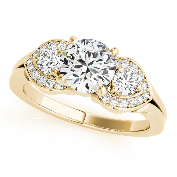 ENGAGEMENT RINGS 3 STONE ROUND