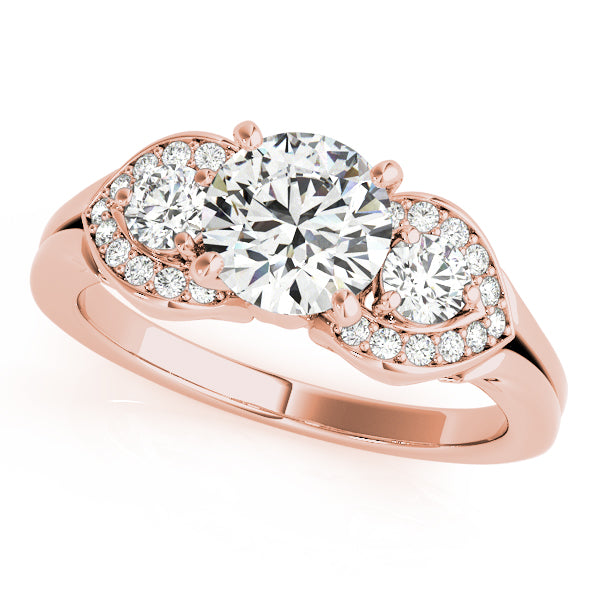 ENGAGEMENT RINGS 3 STONE ROUND