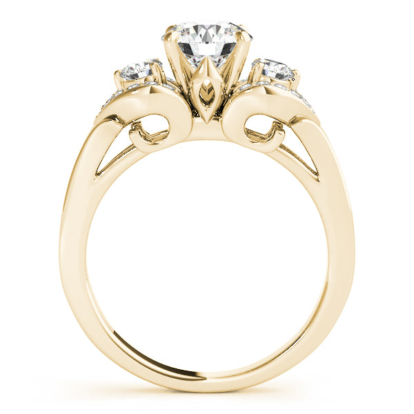ENGAGEMENT RINGS 3 STONE ROUND