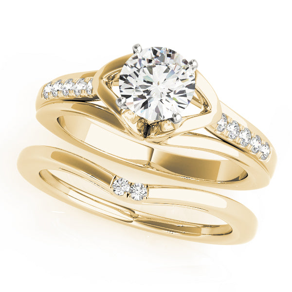 Single Row Prong Engagement Ring