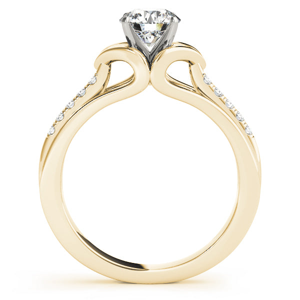 Single Row Prong Engagement Ring
