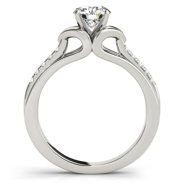 Single Row Prong Engagement Ring
