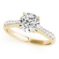 Single Row Cathedral Engagement Ring
