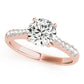 Single Row Cathedral Engagement Ring