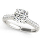 Single Row Cathedral Engagement Ring