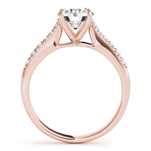 Single Row Cathedral Engagement Ring