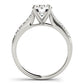 Single Row Cathedral Engagement Ring