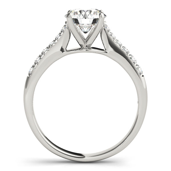 Single Row Cathedral Engagement Ring