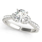 Single Row Prong Set Cluster Sides Engagement Rings