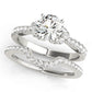 Single Row Prong Set Cluster Sides Engagement Rings