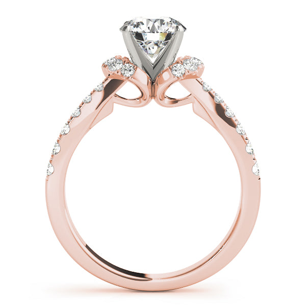 Single Row Prong Set Cluster Sides Engagement Rings